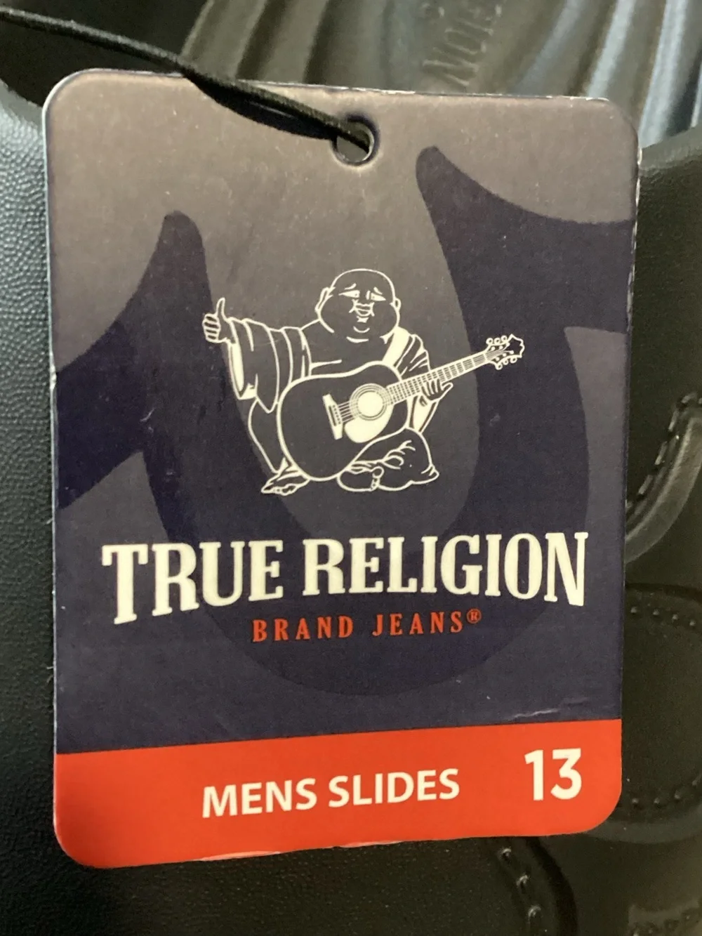 True Religion Men’s Tupac Slides Sandals molded Black Size 13